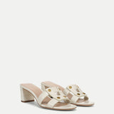 Veronica Beard - Via Croc - Embossed Mid - Heel Sandal