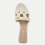 Veronica Beard - Via Croc - Embossed Mid - Heel Sandal