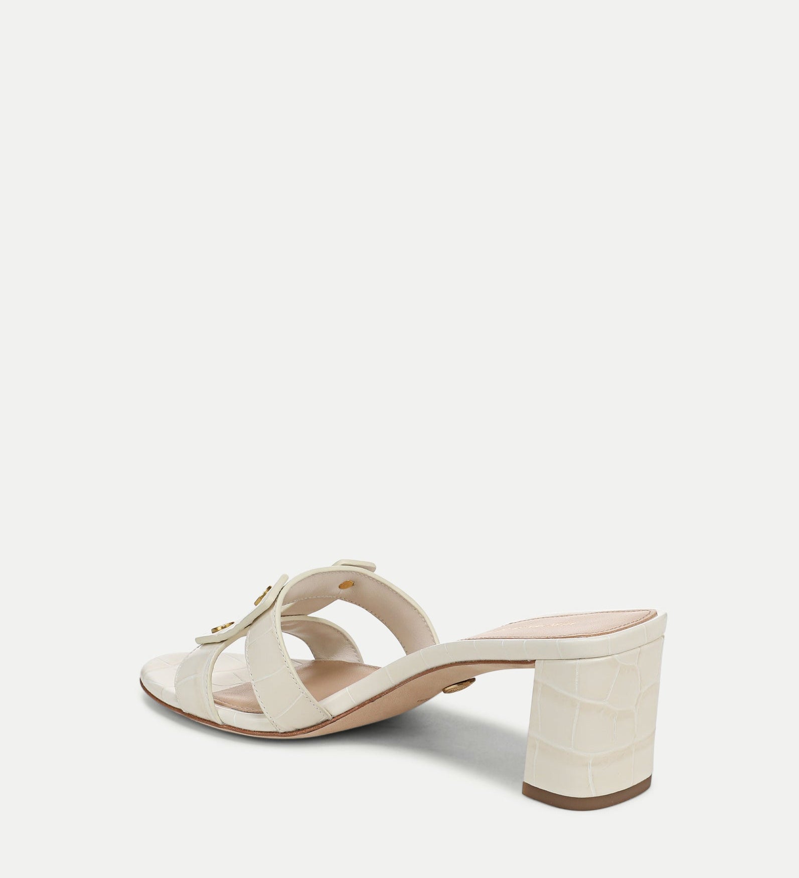 Veronica Beard - Via Croc - Embossed Mid - Heel Sandal