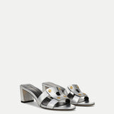 Veronica Beard - Via Silver Mid - Heel Sandal