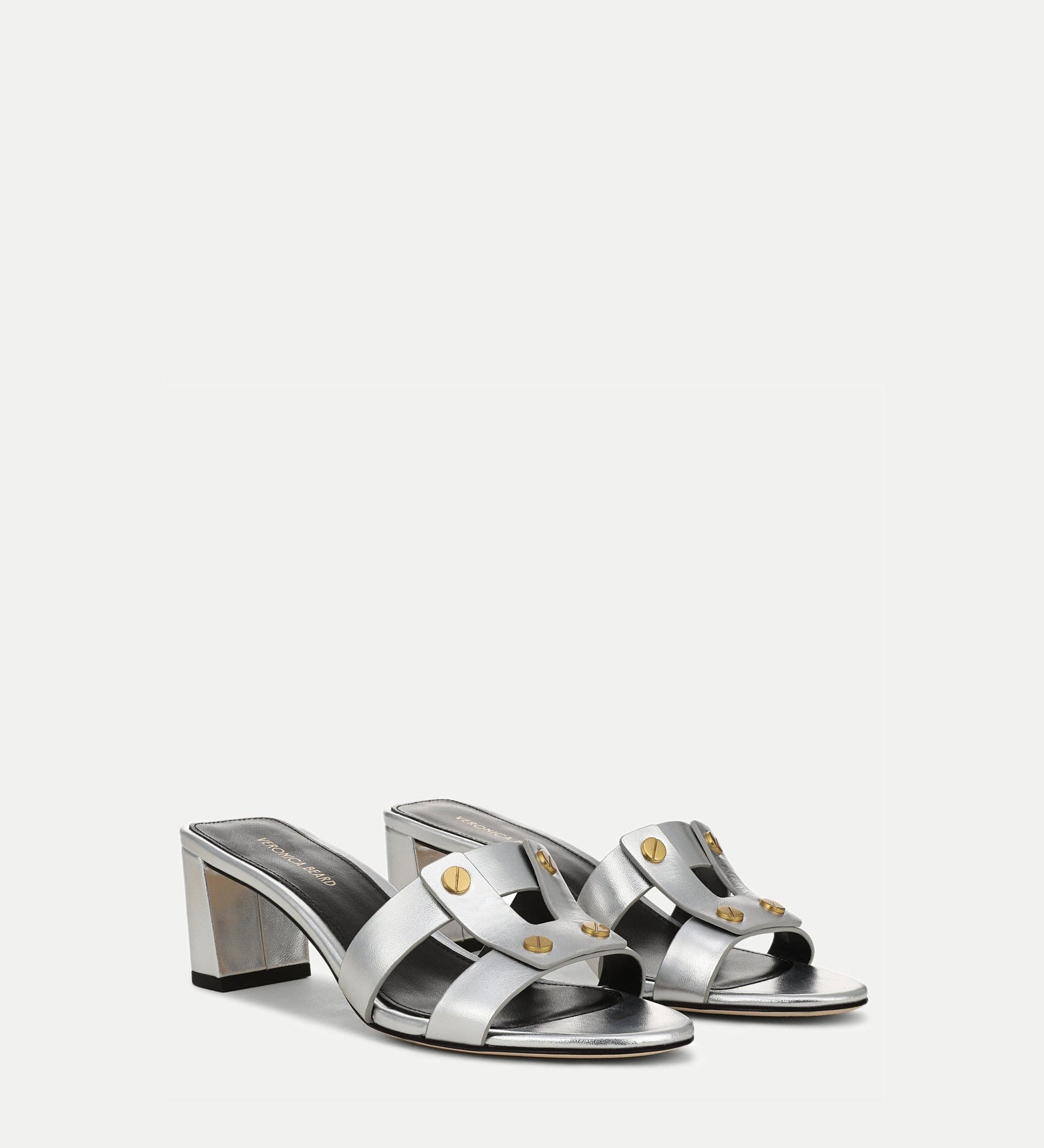 Veronica Beard - Via Silver Mid - Heel Sandal