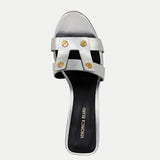 Veronica Beard - Via Silver Mid - Heel Sandal
