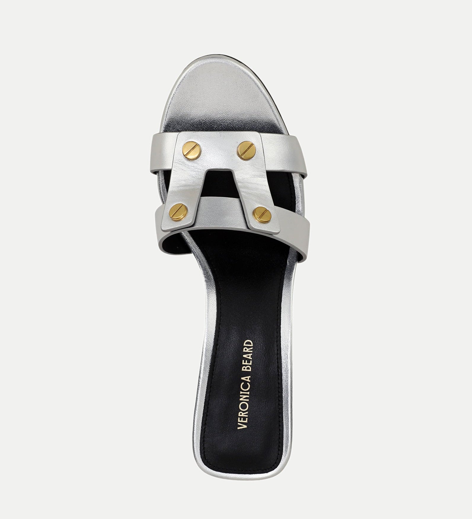 Veronica Beard - Via Silver Mid - Heel Sandal