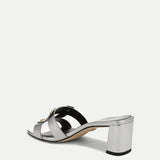 Veronica Beard - Via Silver Mid - Heel Sandal
