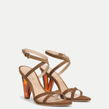 Veronica Beard - Lanaya Suede Ankle - Wrap Sandal