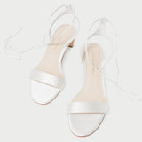 Roeffler Randall - Jackie Cream Mid-Heel Sandal