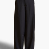 Khaite - Jacob Pant in Navy and White Stripe