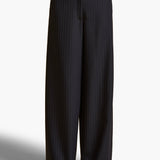Khaite - Jacob Pant in Navy and White Stripe