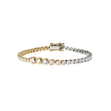 Dorsey - JAMES TWO-TONE GRADUATED BEZEL BRACELET IN MOISSANITE