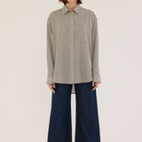 Jamie Haller - The Stripe Essential Shirt in Stone Blue