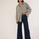 Jamie Haller - The Stripe Essential Shirt in Stone Blue