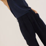 Jamie Haller - The Big Pleat Trouser in Navy