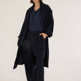 Jamie Haller - The Linen Baggy Trench Coat in Navy
