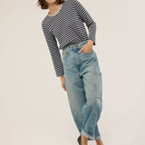 Jamie Haller - The Baggy Painter Crop in Worn Indigo
