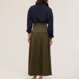 Jamie Haller - The Knit Waist Swing Skirt in Colonial Green
