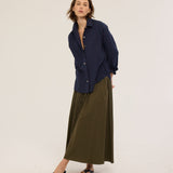 Jamie Haller - The Knit Waist Swing Skirt in Colonial Green