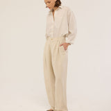 Jamie Haller - The Big Pleat Trouser in Stone