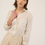 Jamie Haller - The Stripe Essential Shirt in White Tan