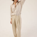 Jamie Haller - The Big Pleat Trouser in Stone