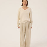 Jamie Haller - The V Fave in Cotton Cashmere in Ecru