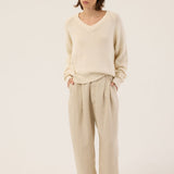 Jamie Haller - The V Fave in Cotton Cashmere in Ecru