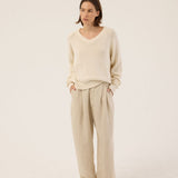 Jamie Haller - The V Fave in Cotton Cashmere in Ecru