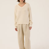 Jamie Haller - The V Fave in Cotton Cashmere in Ecru