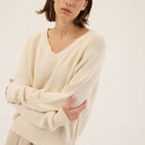 Jamie Haller - The V Fave in Cotton Cashmere in Ecru