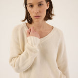 Jamie Haller - The V Fave in Cotton Cashmere in Ecru