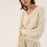 Jamie Haller - The V Fave in Cotton Cashmere in Ecru