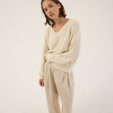 Jamie Haller - The V Fave in Cotton Cashmere in Ecru