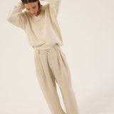 Jamie Haller - The Big Pleat Trouser in Stone