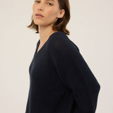 Jamie Haller - The V Fave in Cotton Cashmere in Navy