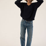 Jamie Haller - The V Fave in Cotton Cashmere in Navy