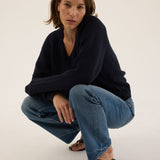 Jamie Haller - The V Fave in Cotton Cashmere in Navy