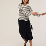 Jamie Haller - The Capital Tee in White Black Stripe