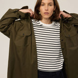 Jamie Haller - The Capital Tee in White Black Stripe