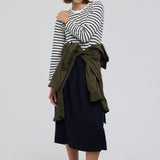 Jamie Haller - The Capital Tee in White Black Stripe