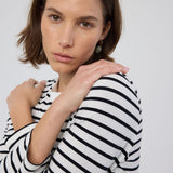 Jamie Haller - The Capital Tee in White Black Stripe
