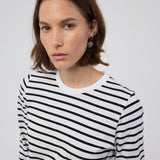 Jamie Haller - The Capital Tee in White Black Stripe
