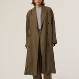 Jamie Haller - The Linen Baggy Trench Coat in Khaki