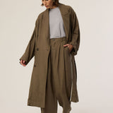 Jamie Haller - The Linen Baggy Trench Coat in Khaki