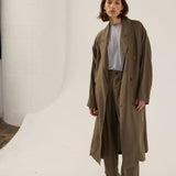 Jamie Haller - The Linen Baggy Trench Coat in Khaki
