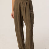 Jamie Haller - The Big Pleat Trouser in Khaki