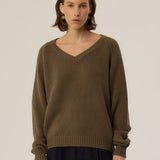 Jamie Haller - The V Fave in Cotton Cashmere in Khaki