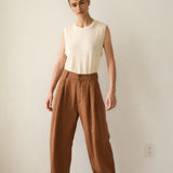 Jamie Haller - The Big Pleat Trouser in Camel