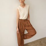 Jamie Haller - The Big Pleat Trouser in Camel