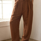 Jamie Haller - The Big Pleat Trouser in Camel