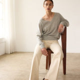 Jamie Haller - The V Fave Cashmere Sweater in Heather