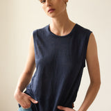 Jamie Haller - The Muscle Tee Linen in Navy